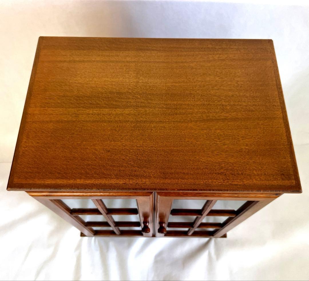 レコードキャビネット・レコードラック 木製ガラス扉・アナログ