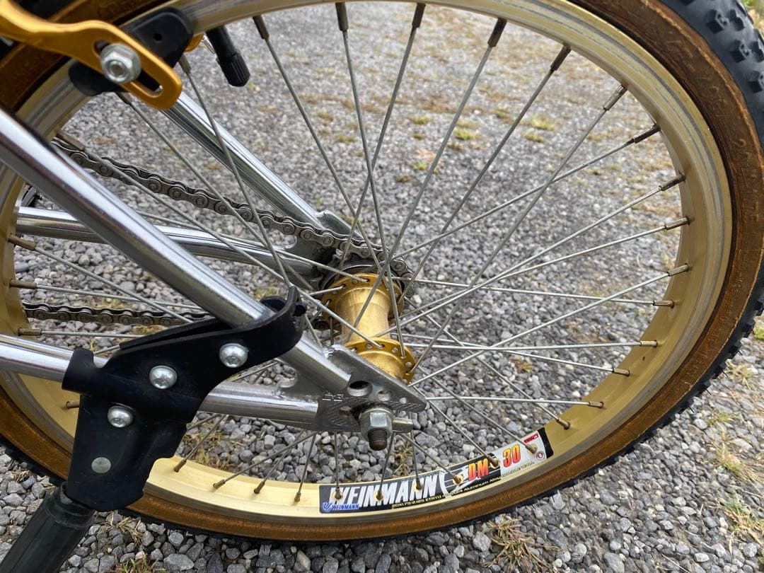 KUWAHARA BMXバイク シルバー/ゴールド　クロモリ