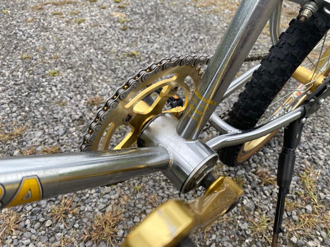 KUWAHARA BMXバイク シルバー/ゴールド　クロモリ