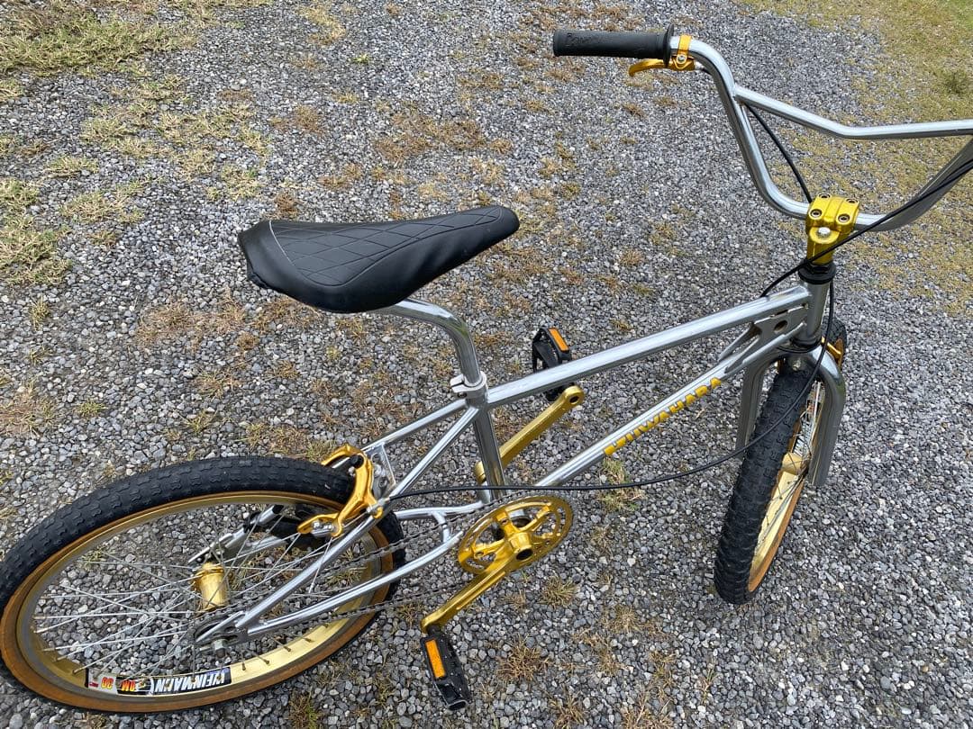 KUWAHARA BMXバイク シルバー/ゴールド　クロモリ