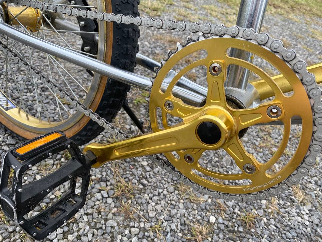 KUWAHARA BMXバイク シルバー/ゴールド　クロモリ