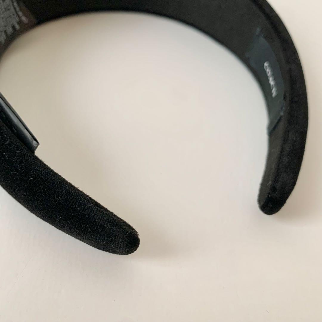 COACH】コーチ ベルベット ヘッドバンド カチューシャ 新品 ブラック