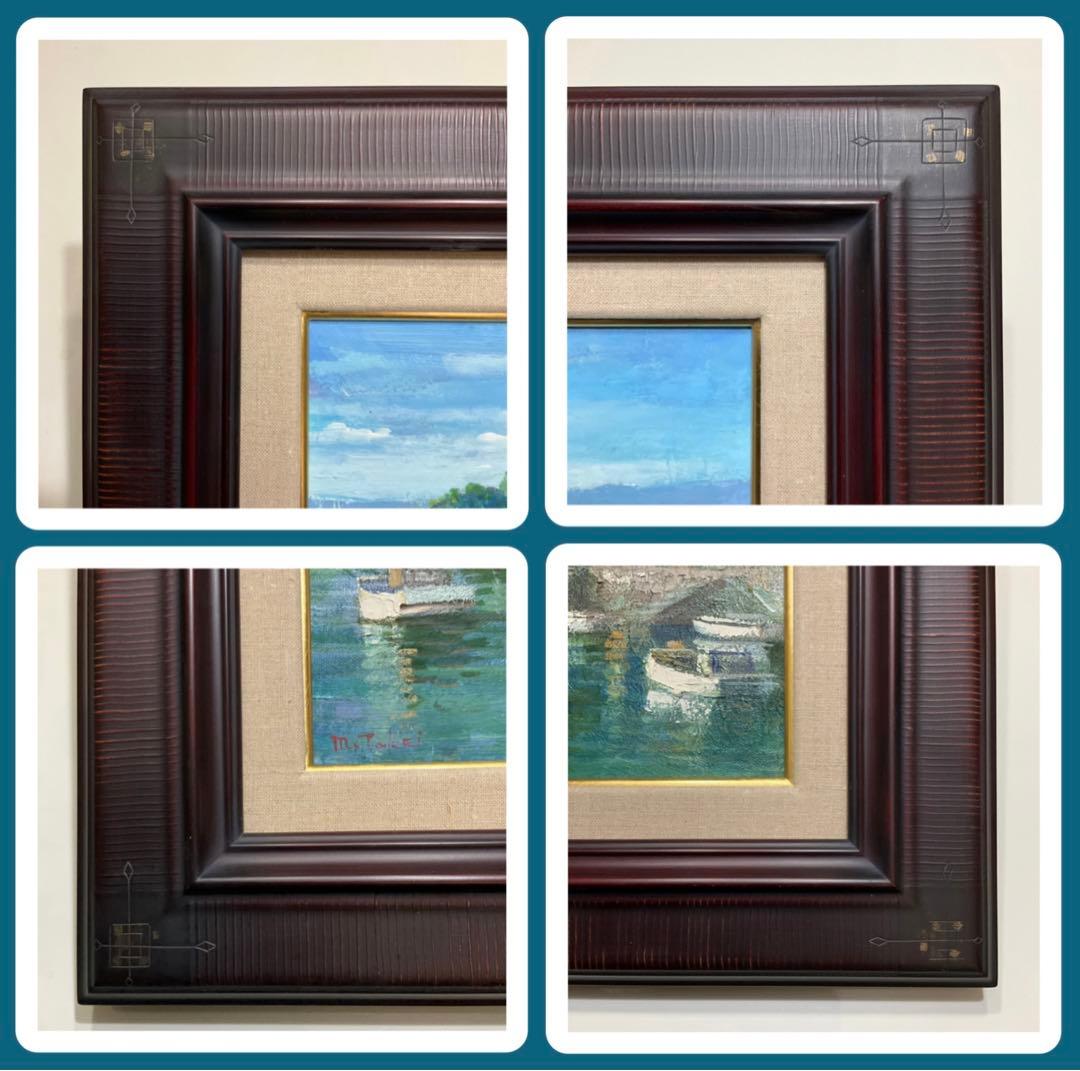 絵画・額縁・油絵・竹井 誠・唐津・お城・F 4号・美術品・インテリア・雑貨・