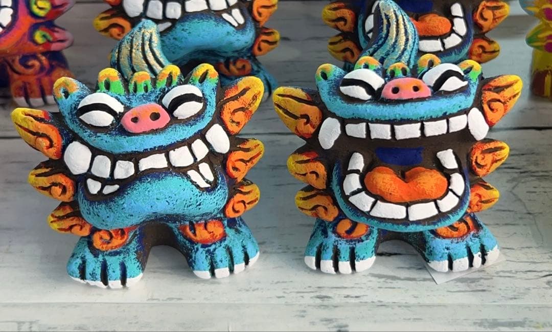 沖縄 シーサー ドーガ S 青 - メルカリ