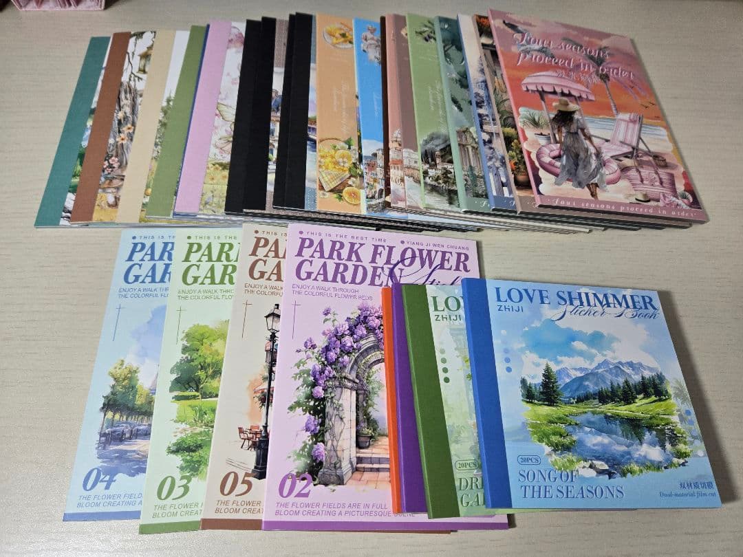 海外マステ　コラージュ素材　PETシール　装飾　風景　人物　まとめ売り