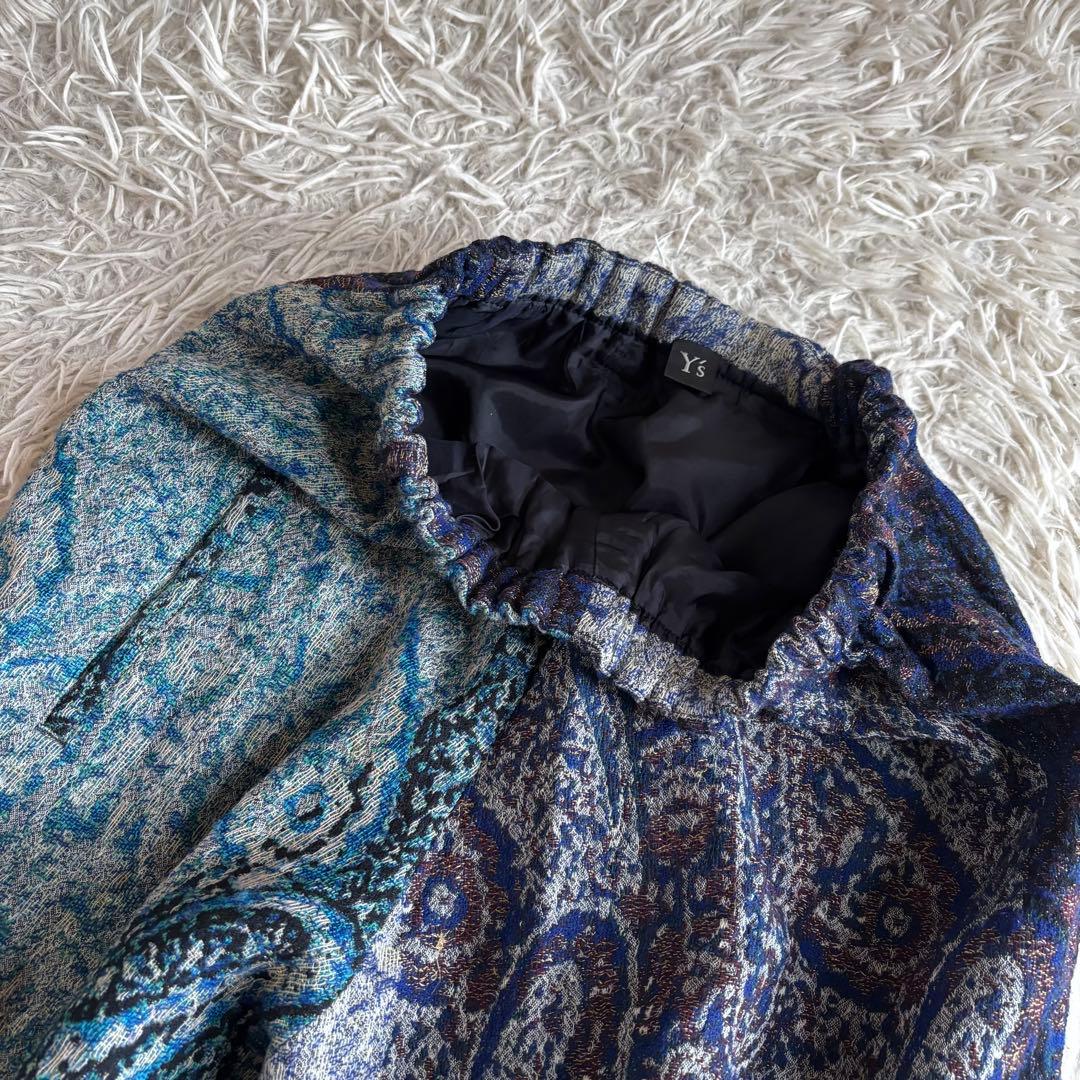 ワイズ ペイズリー ジャガード ワイドパンツ ガウチョ スカーチョ レア 希少