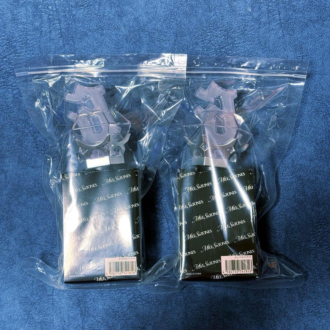 SixTONES MILESixTONES ペンライト 銀テ 2本セット - メルカリ