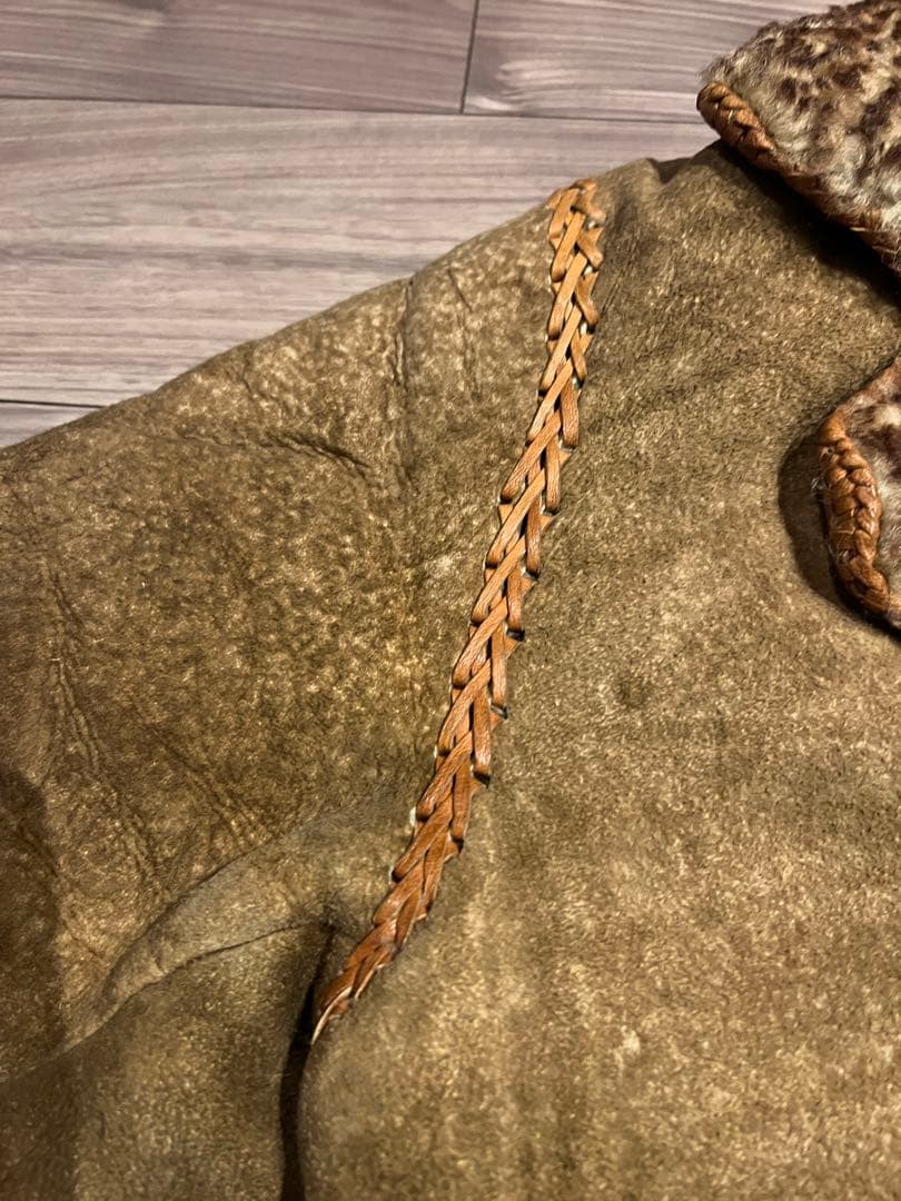 PITIC LEATHER ヴィンテージ　ムートンコート　メキシコ製