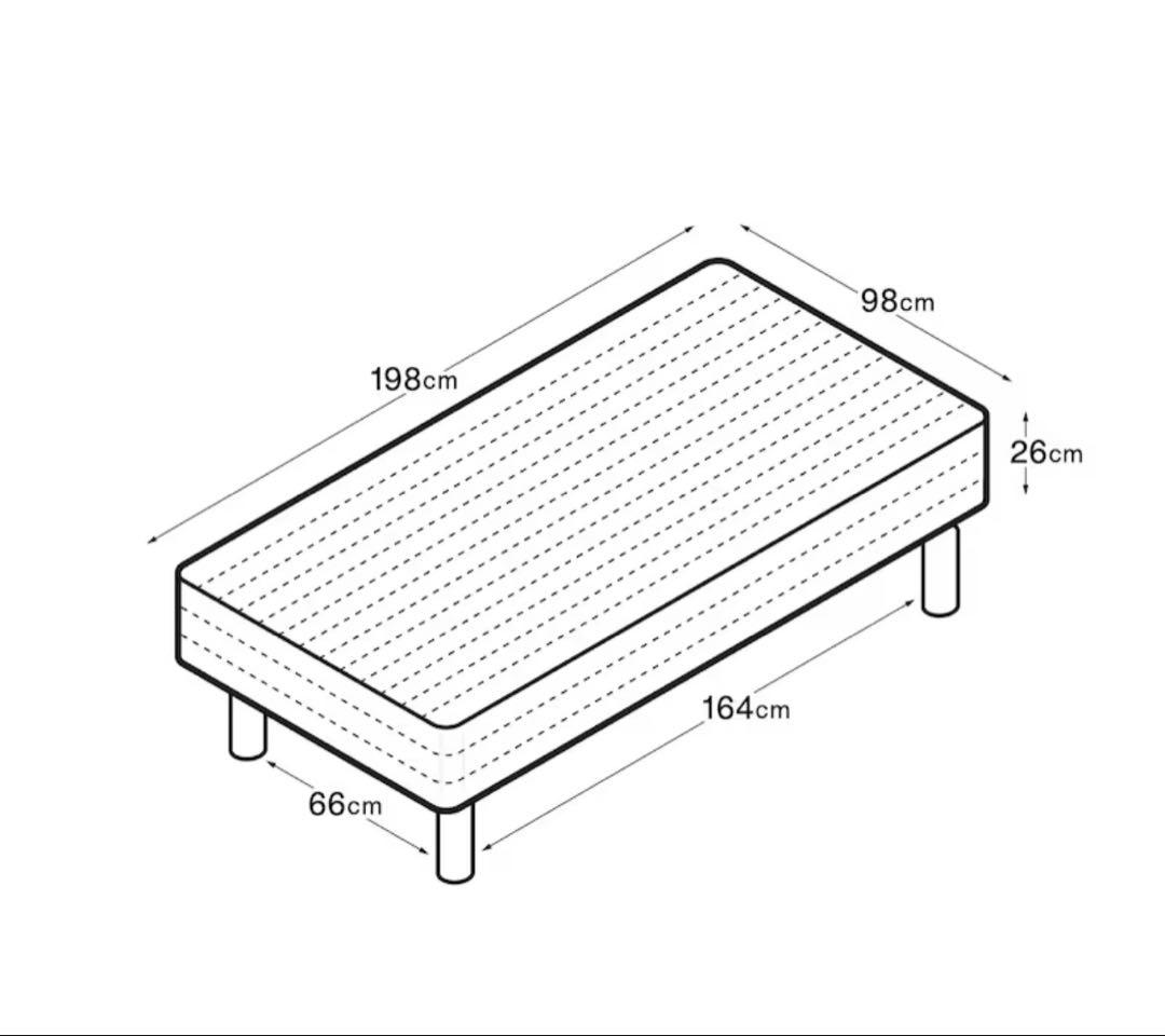 無印良品　脚付きマットレス シングル
