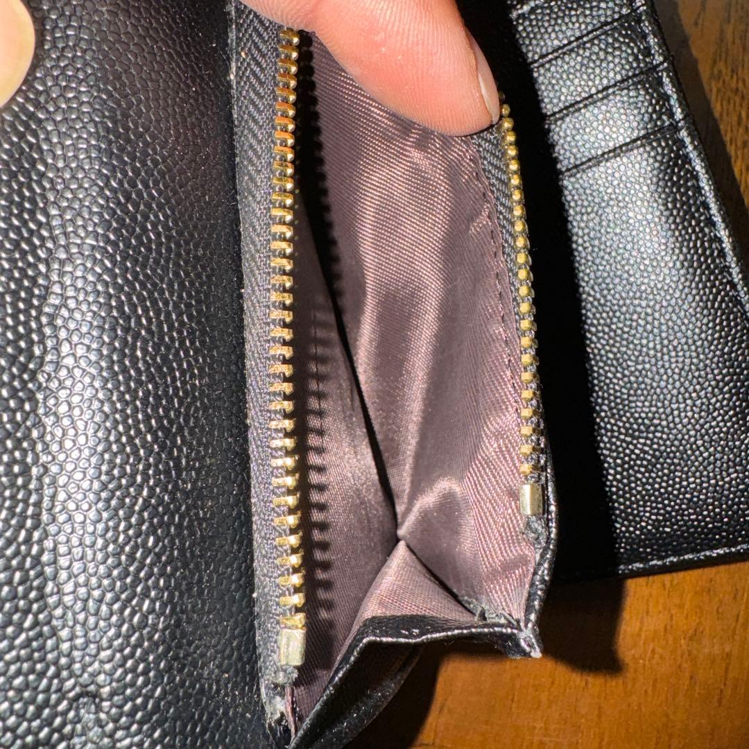 y*中様 YSL ブラック 三つ折り財布