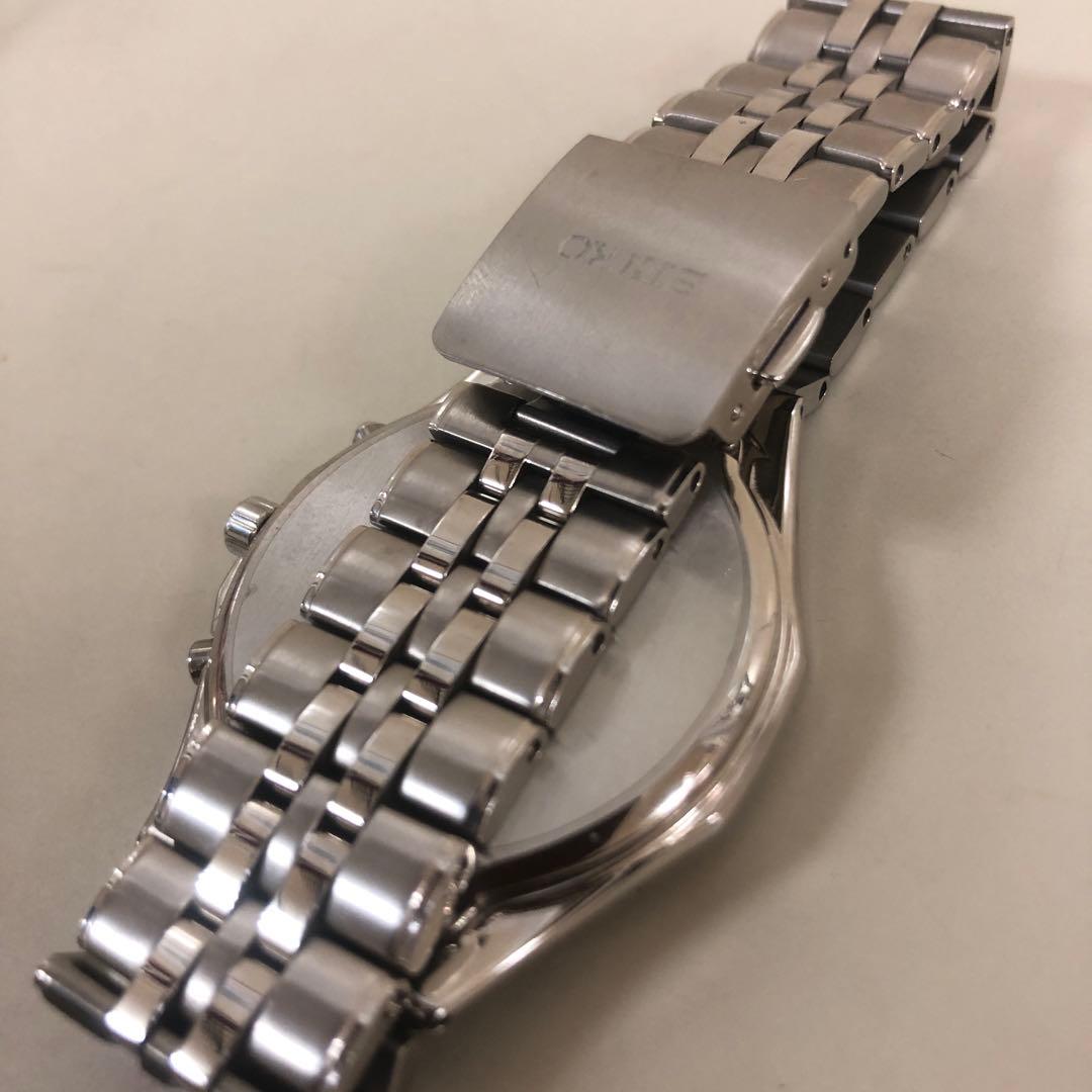 値下げSEIKO DOLCE ソーラー電波腕時計 シルバー