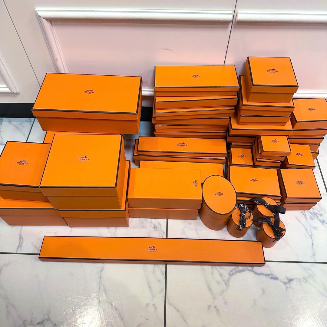 HERMES エルメス オレンジ 空箱 財布小物・アクセサリー入れ 54個