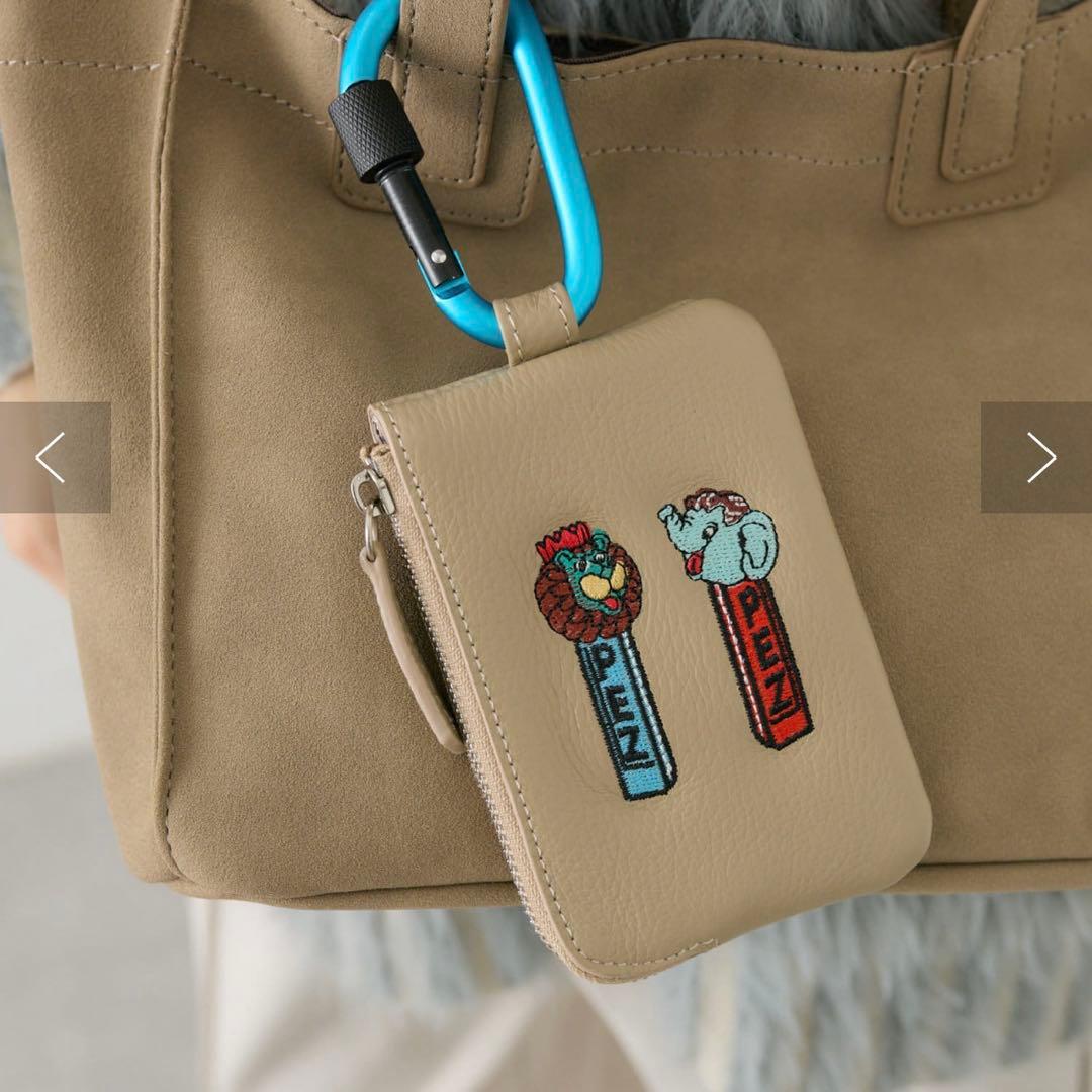 PEZキャラクター刺繍ケース グレー★PEZ×earコラボ★パスケース