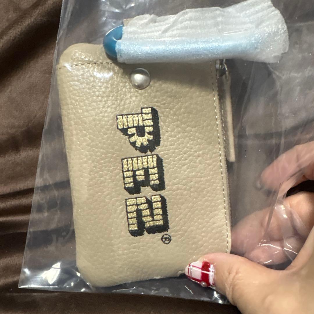 PEZキャラクター刺繍ケース グレー★PEZ×earコラボ★パスケース