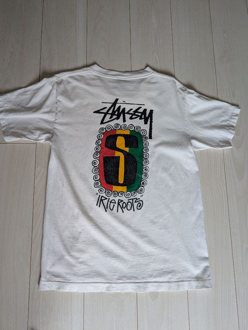 old stussy ヴィンテージ 80s 黒タグ ラスタTシャツ Mサイズ