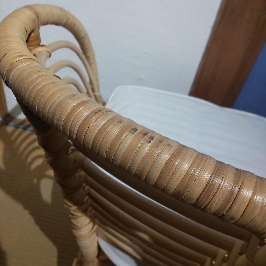 ★momoko★イケア　ラタン　チェア　ブスクボー