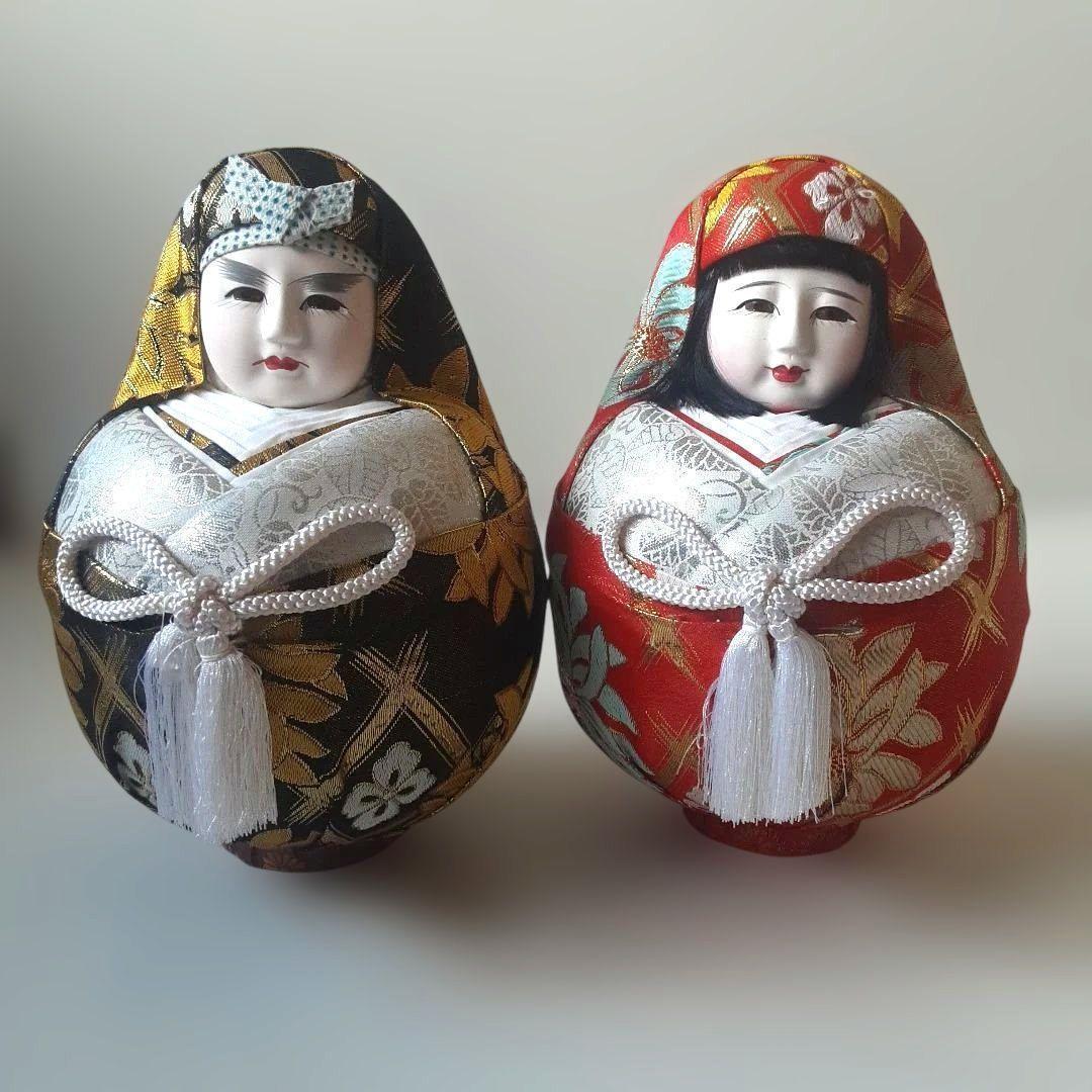 置物 縁起物 ☆姫だるま 錦だるま☆ 大型(高さ27cm)2体セット♪ - メルカリ