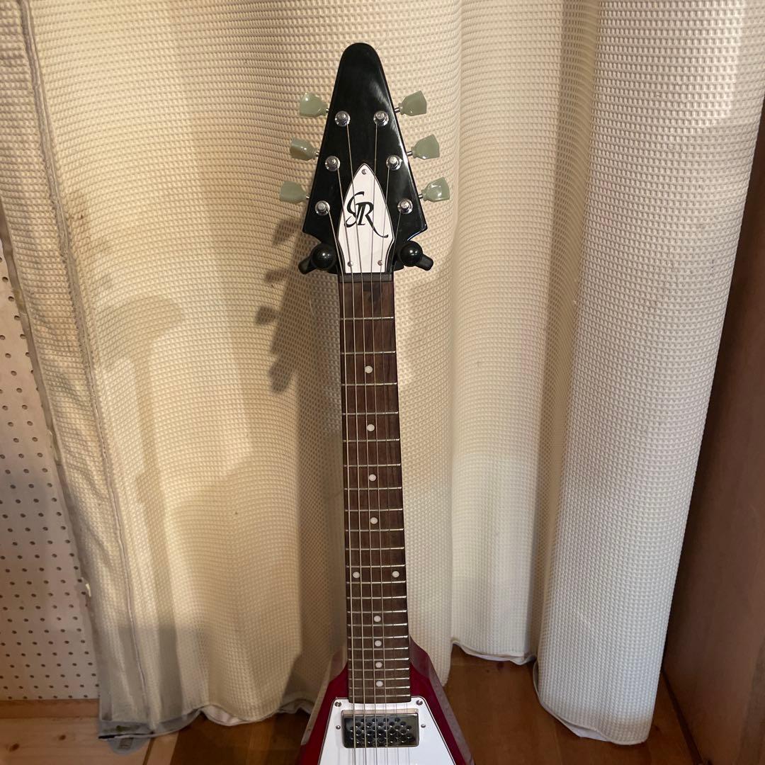 GrassRoots ミニエレキフライングV スピーカー内蔵