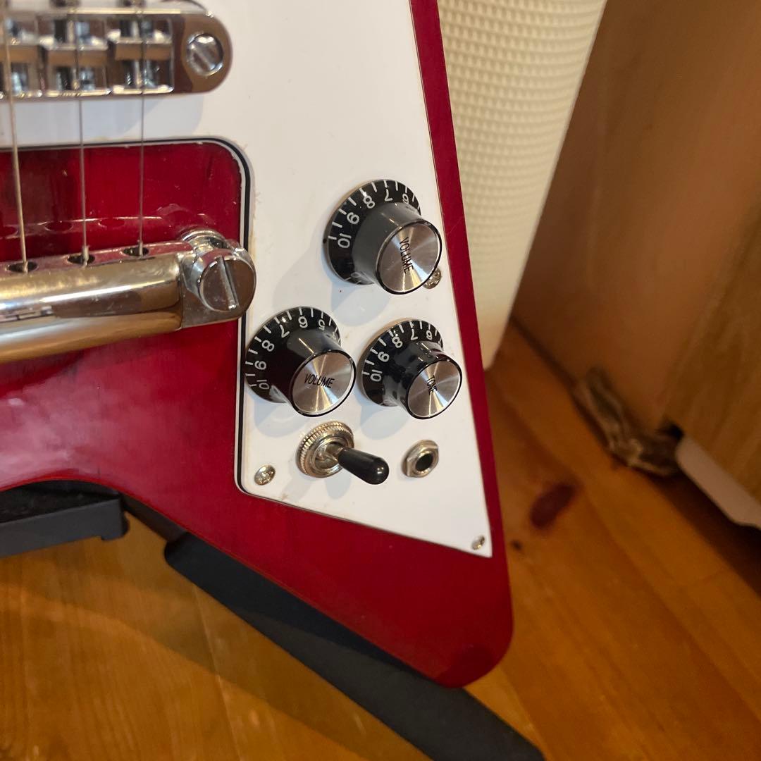 GrassRoots ミニエレキフライングV スピーカー内蔵