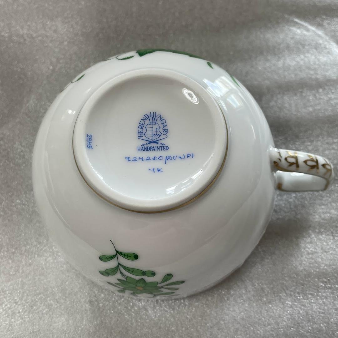 ヘレンド アポニー・ヒストリック・グリーン ティーカップ&