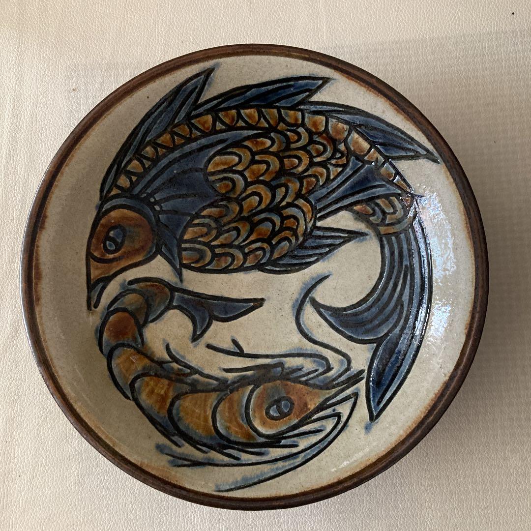 金城敏昭作 沖縄やちむん壺屋焼の皿