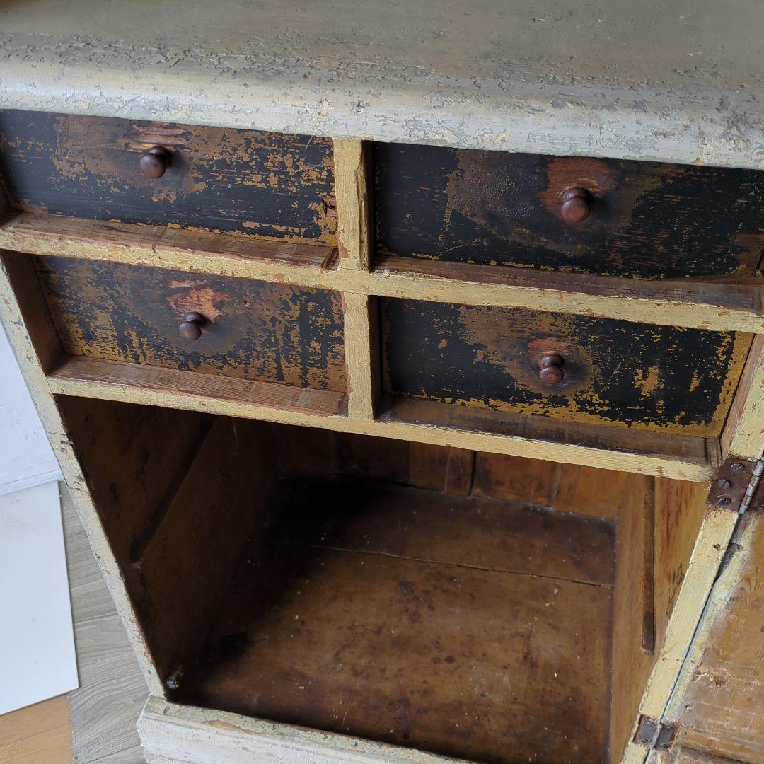 フランスアンティークキャビネット19世紀 シャビー フランス