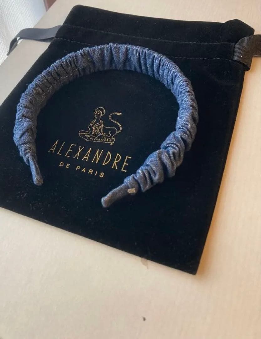 alexandre de paris デニムカチューシャ　2.5cm