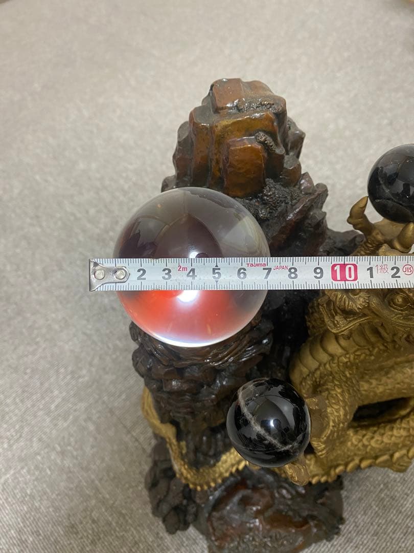 風水山水龍 金龍上山（大）33cm 置物