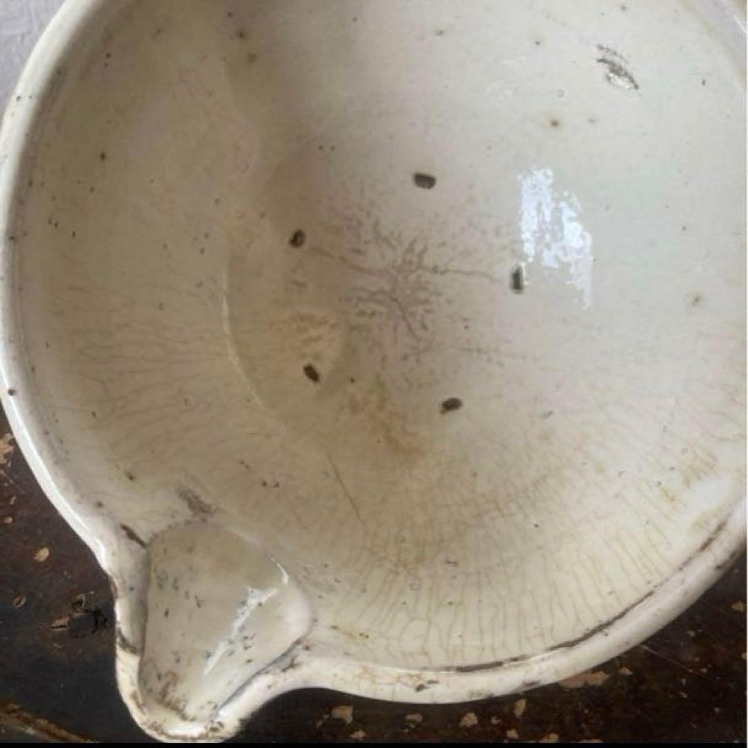 江戸〜明治期 平清水焼 片口 骨董 李朝 白磁 古道具坂田 古民具