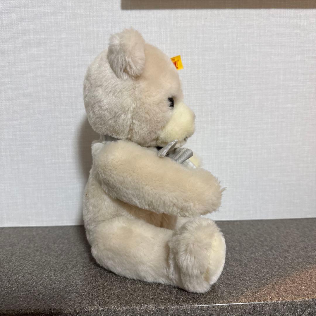 Steiff テディベア　PETSY ペッツィ クリーム　チェックリボン