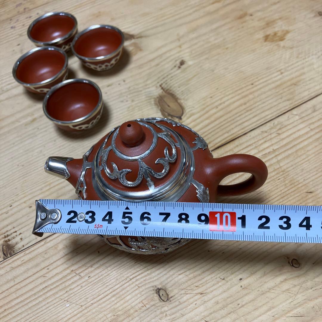 中国美術 紫粘土茶壺（急須の意）ピューター鋳 - メルカリ