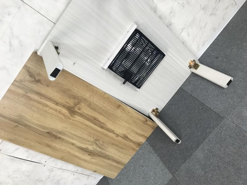 省エネスリム折れ脚こたつ105MWH リバーシブル 石目デザインコタツ