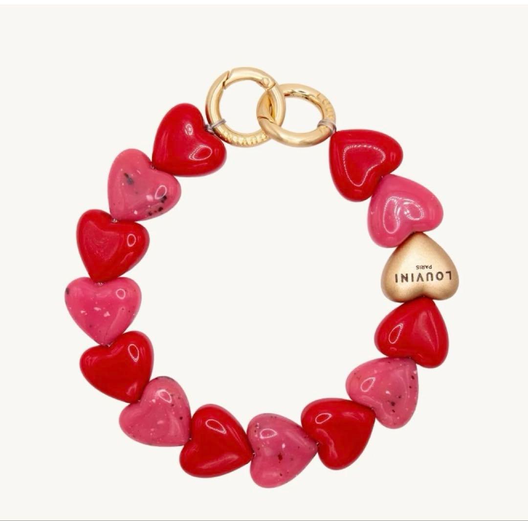 LOUVINI】 ハンドストラップ PETIT CUORE PINK-RED - メルカリ