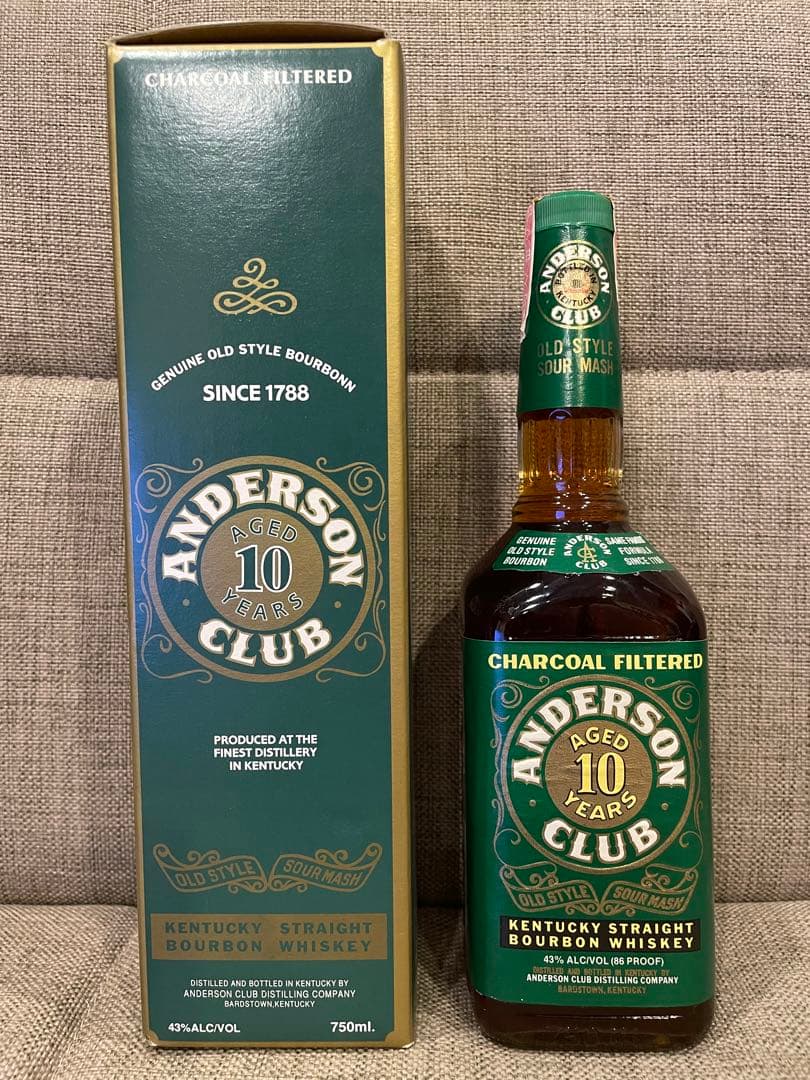アンダーソンクラブ10年バーボン古酒終売品未開封