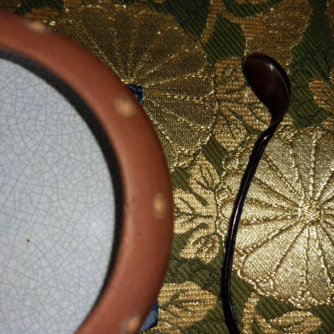 最終価格 中国骨董書道水盂匙付時代品