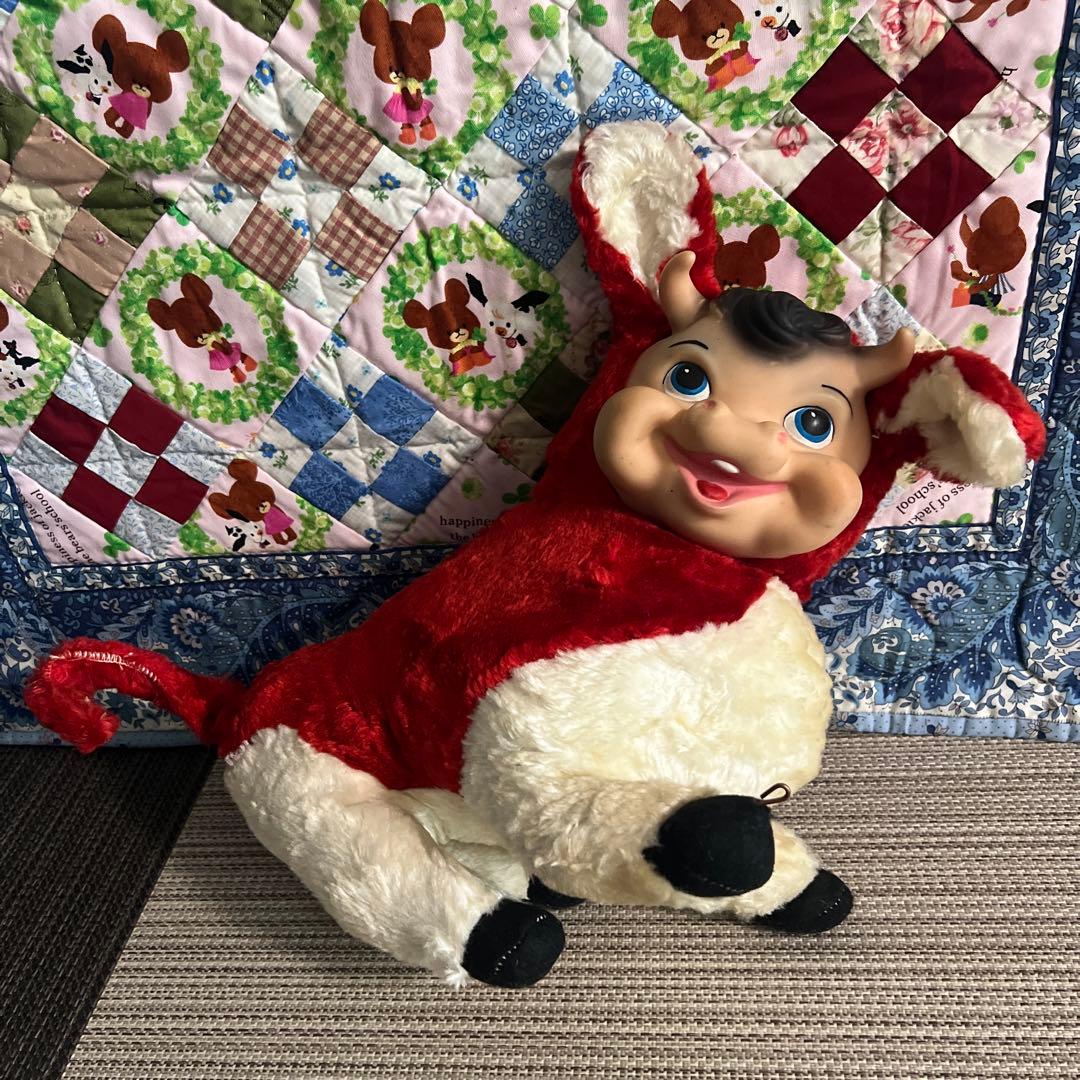 ラシュトン 牛さんのラバーフェイスドール