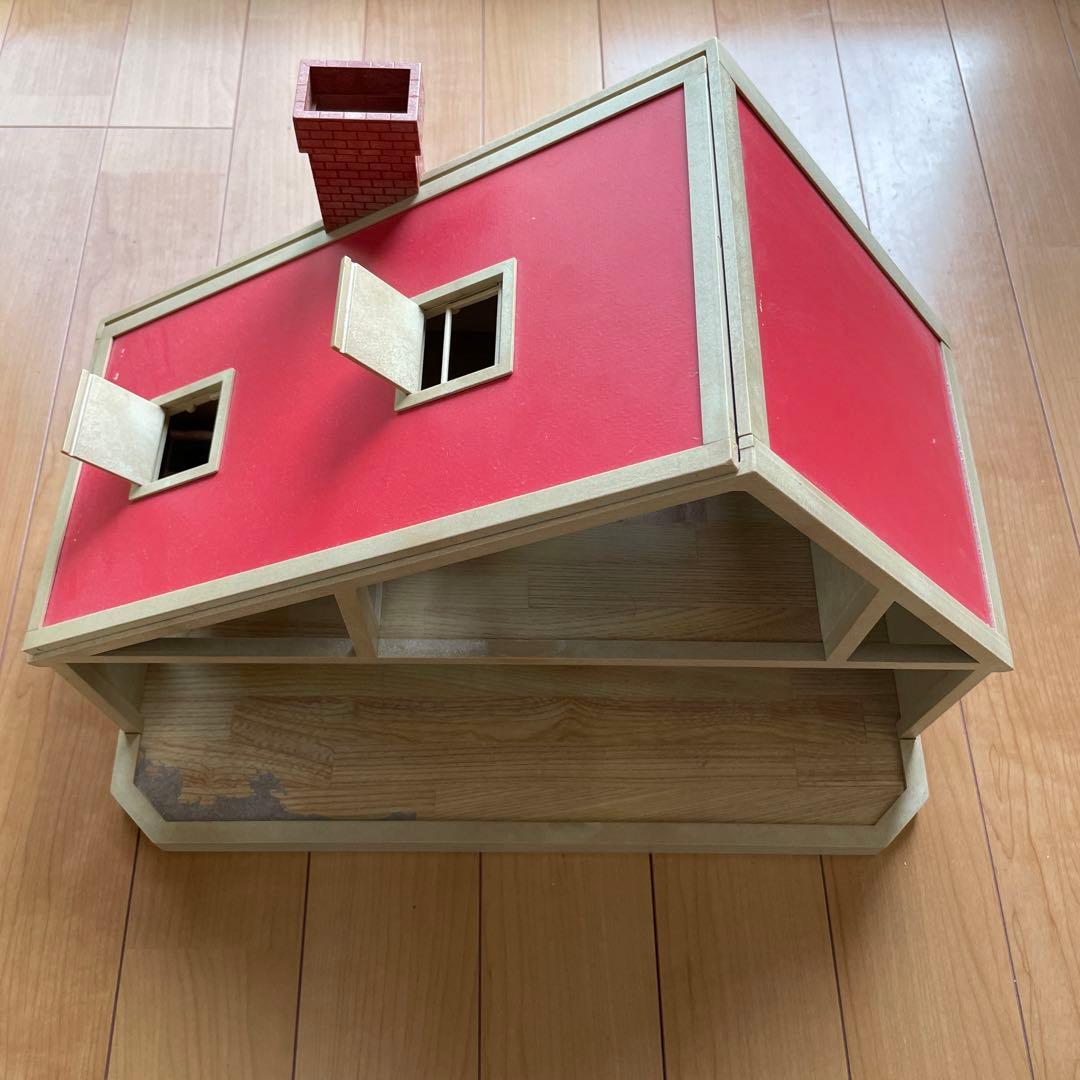 シルバニアファミリー 初期 廃版 デラックスハウス 赤い屋根の大きな