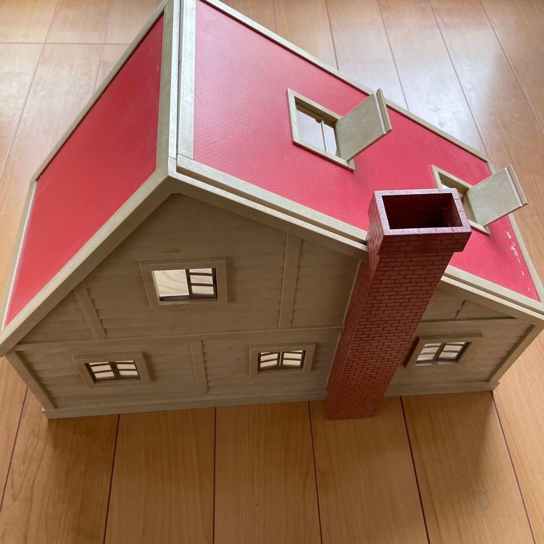 シルバニアファミリー 初期 廃版 デラックスハウス 赤い屋根の大きな