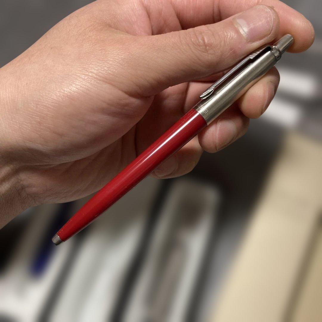 Parker ボールペン 黒 赤 青 3点セット - メルカリ