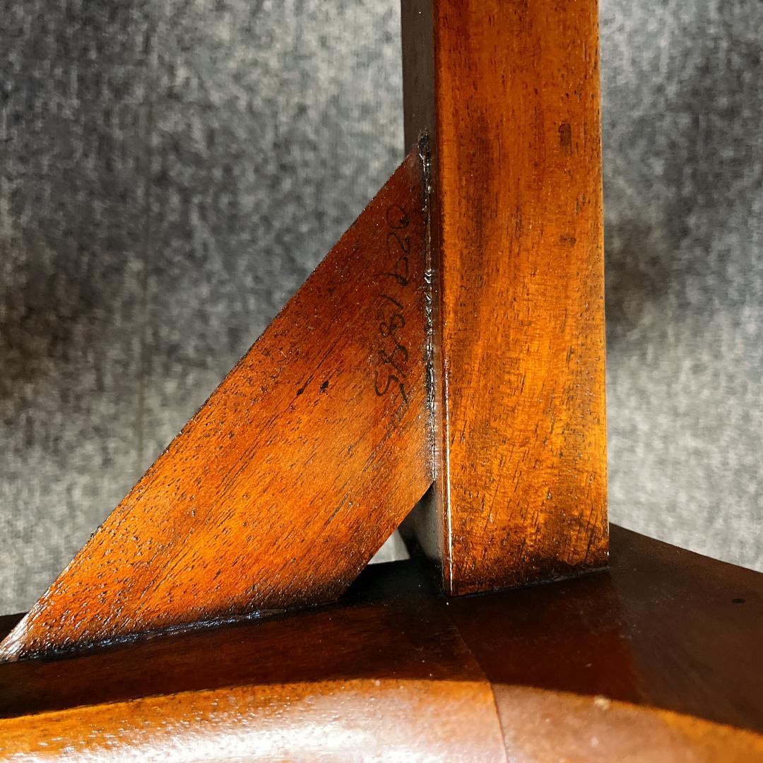 英国 アンティーク ダイニングチェア 椅子 彫刻 ツイストレール