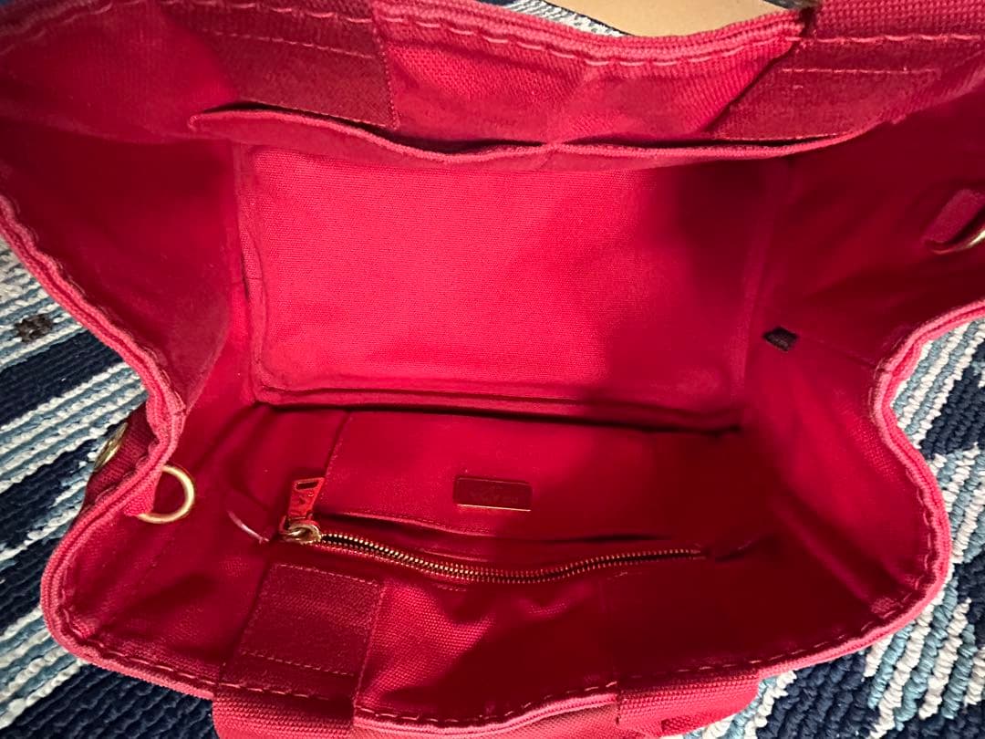 PRADA CANAPA カナパ　レッド トートバッグ赤プラダ