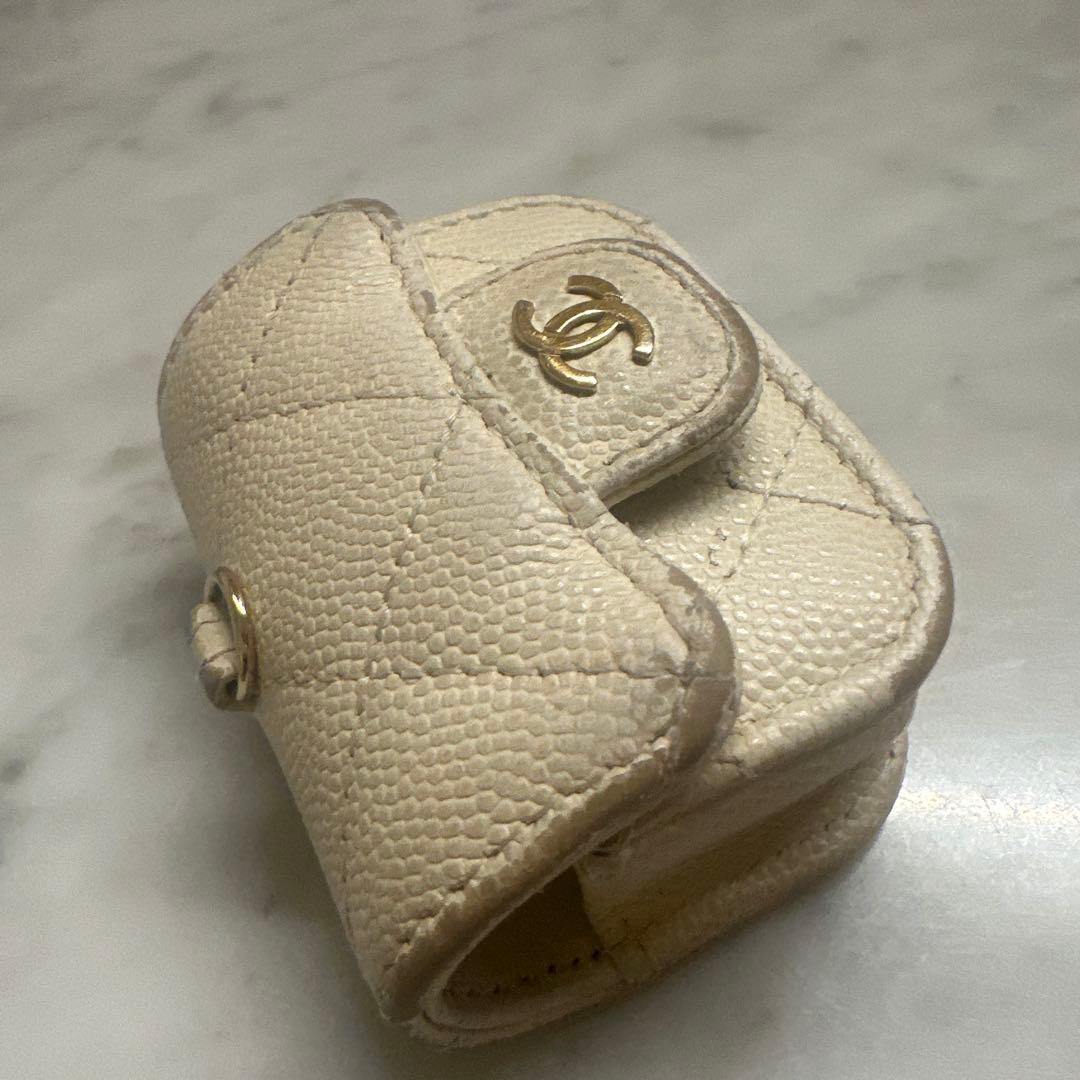CHANEL AirPods Pro ケース マトラッセ チェーンストラップ付