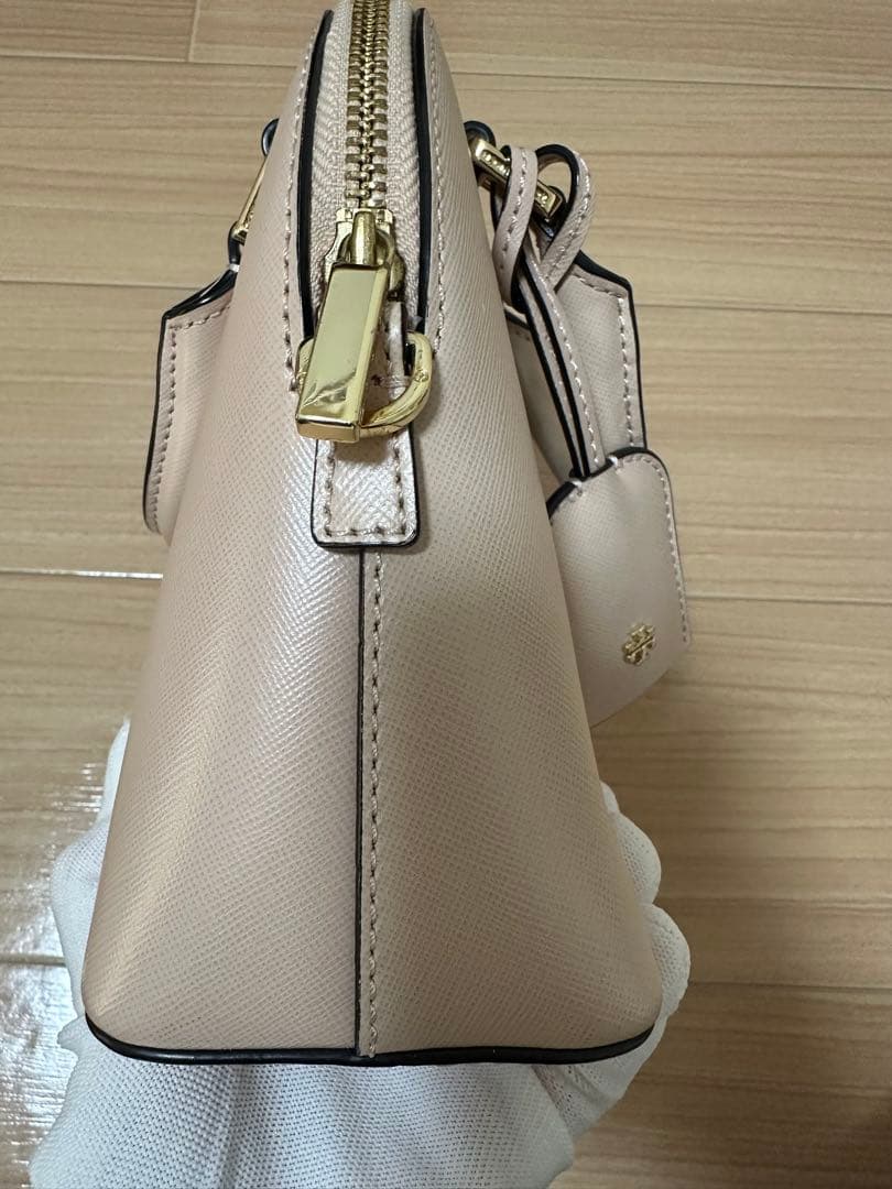 【保存袋付き】 トリーバーチ 2way ベージュ ブラック ハンド ショルダー