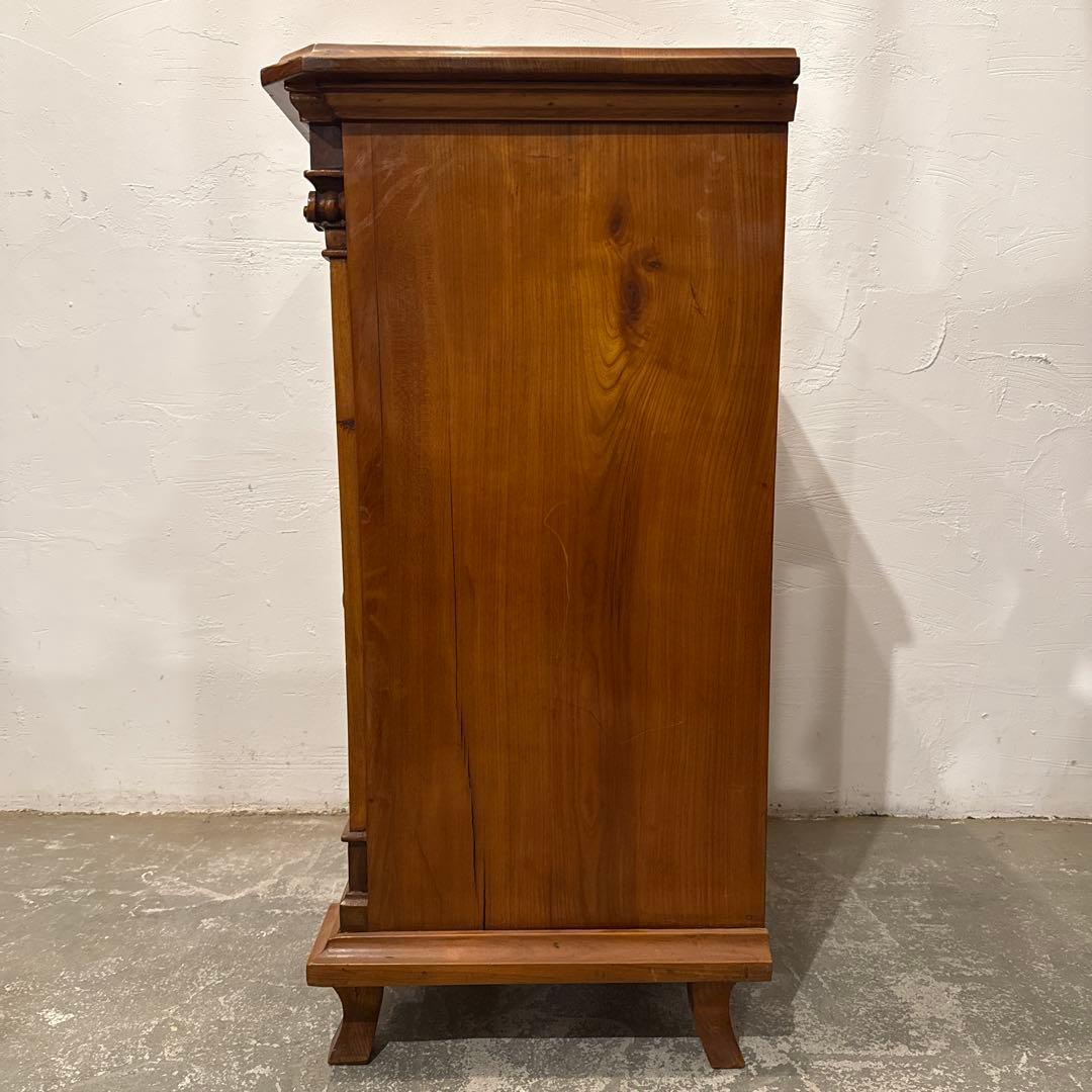 年末年始saleヴィンテージ 木製サイドテーブル 引き出し／扉収納付き