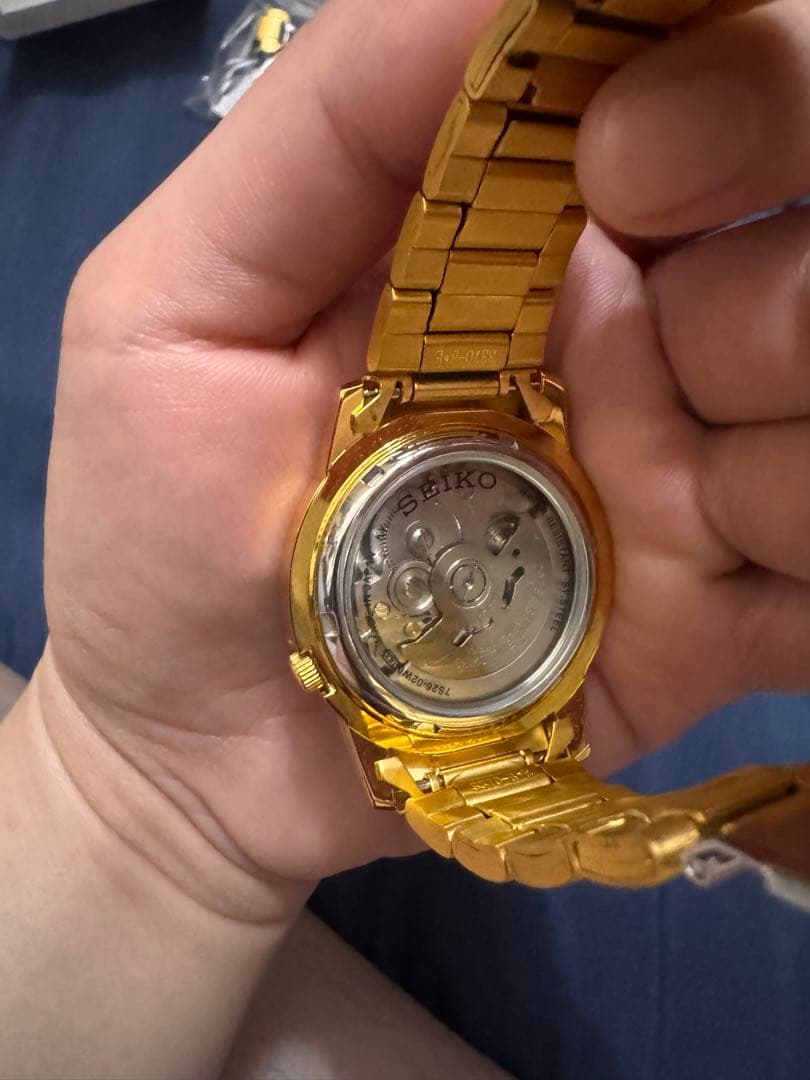 SEIKO 5 ゴールド 自動巻き腕時計