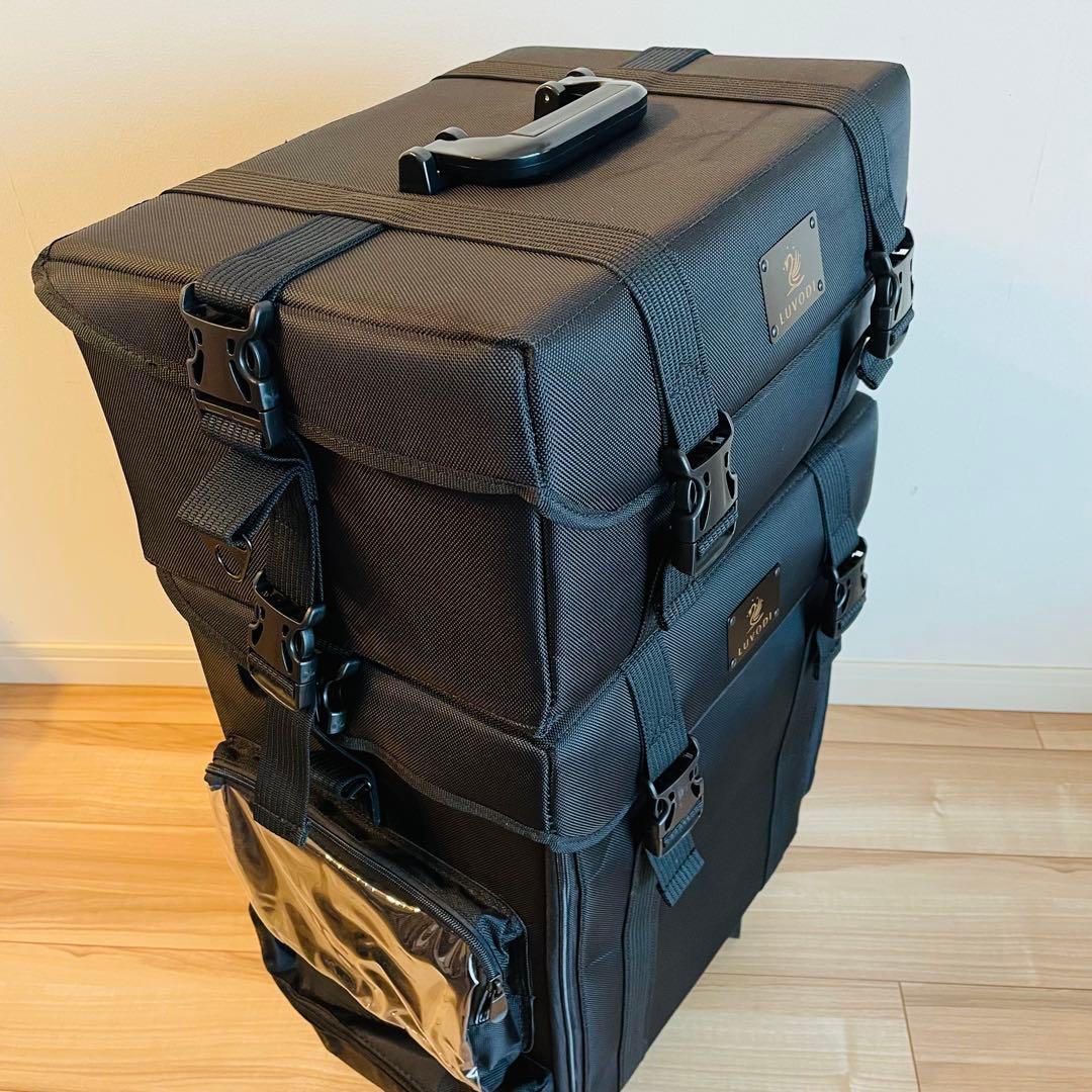 【極美品】LUVODI メイクボックスキャリー プロ用 屋内2回使用 3WAY