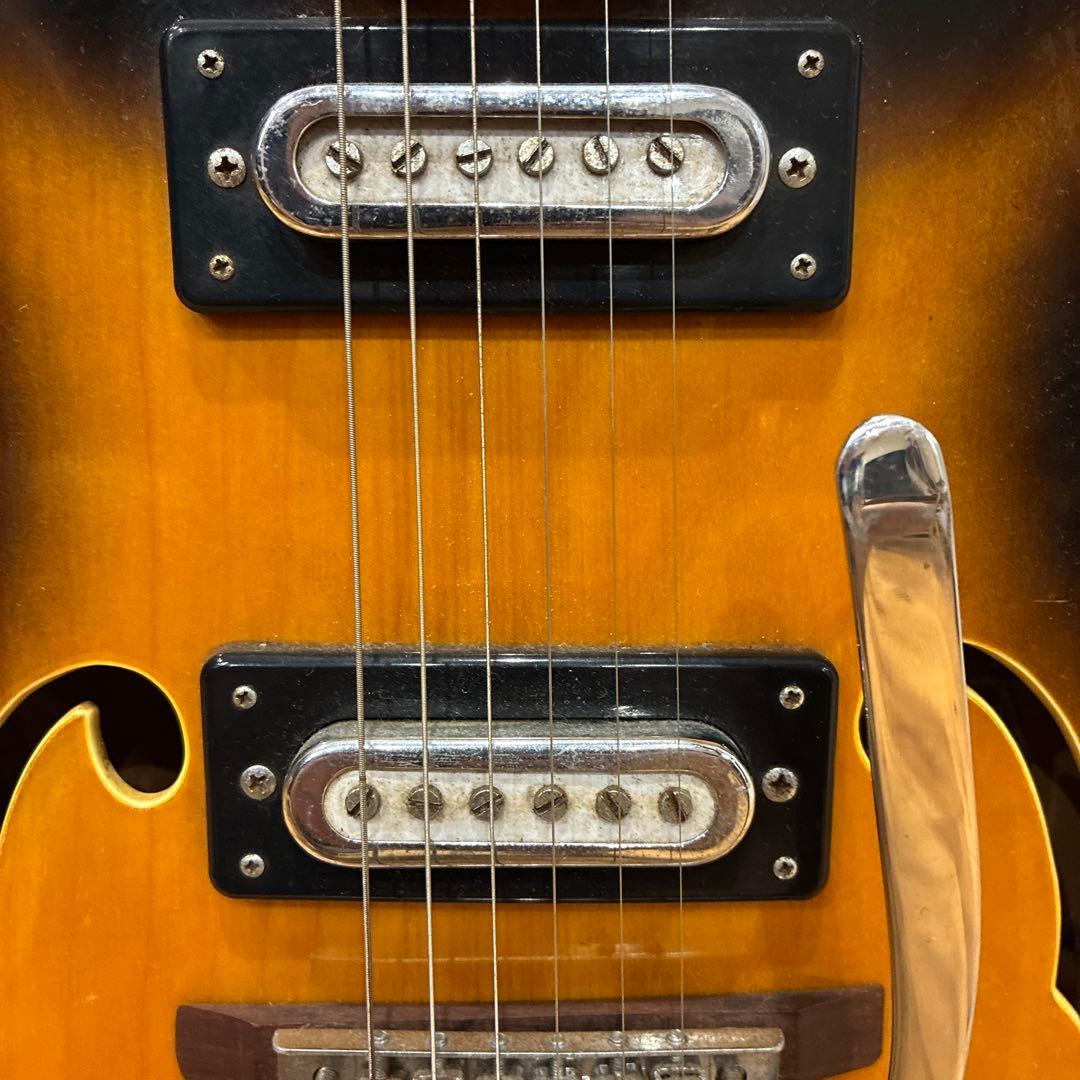 【ジャンク】Sekova サンバースト セミアコースティックギター