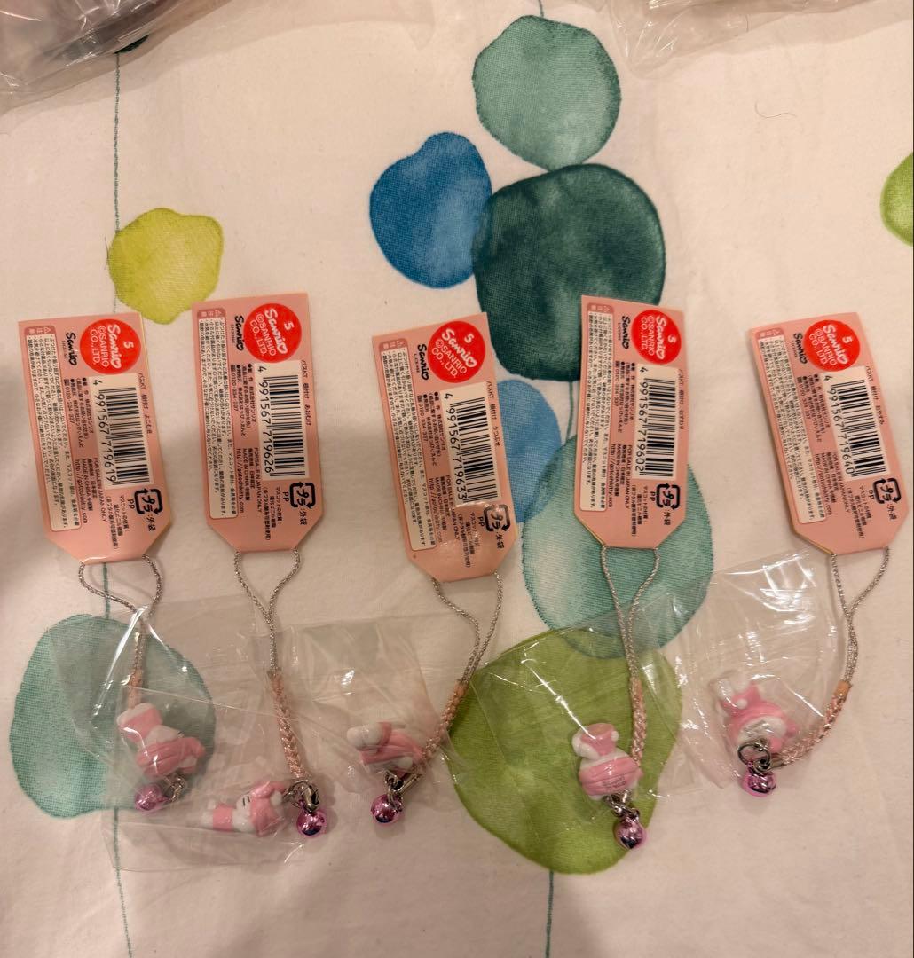 【新品未開封】ハローキティ バスタイム お風呂 根付 ストラップ 5点