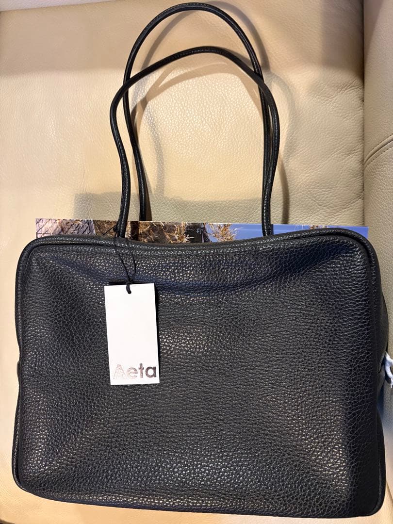 Aeta 黒 LEATHER BOSTON 　PG22