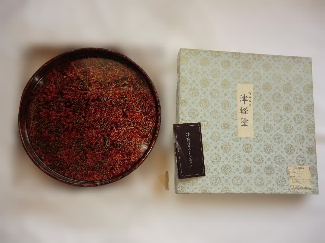 津軽塗4点セット 盆、茶托、銚子袴、夫婦箸 - メルカリ